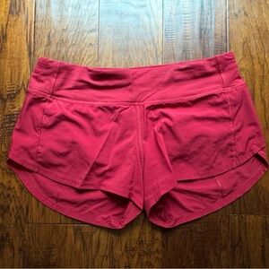 Lululemon Athletica Cherry Red Athletic Shorts